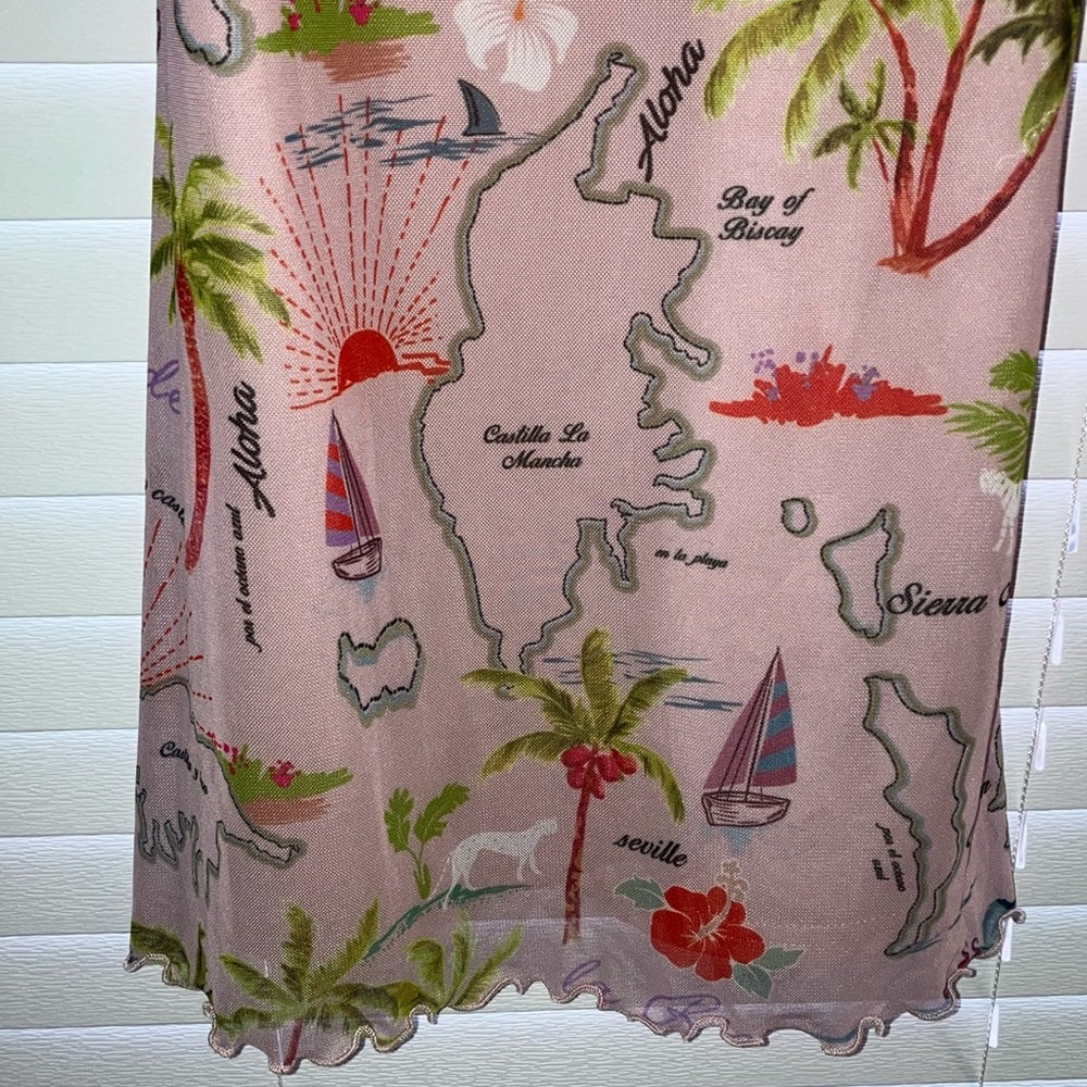 Urban Outfitters Tropical Pink and Green One Piece Dress - Picture 5 of 10